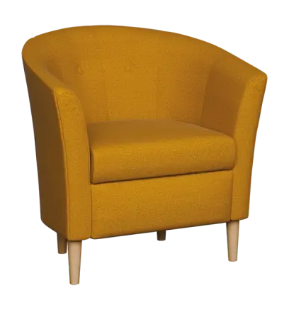 CHARLOTTE 1, křeslo, látka žluto-zlatá